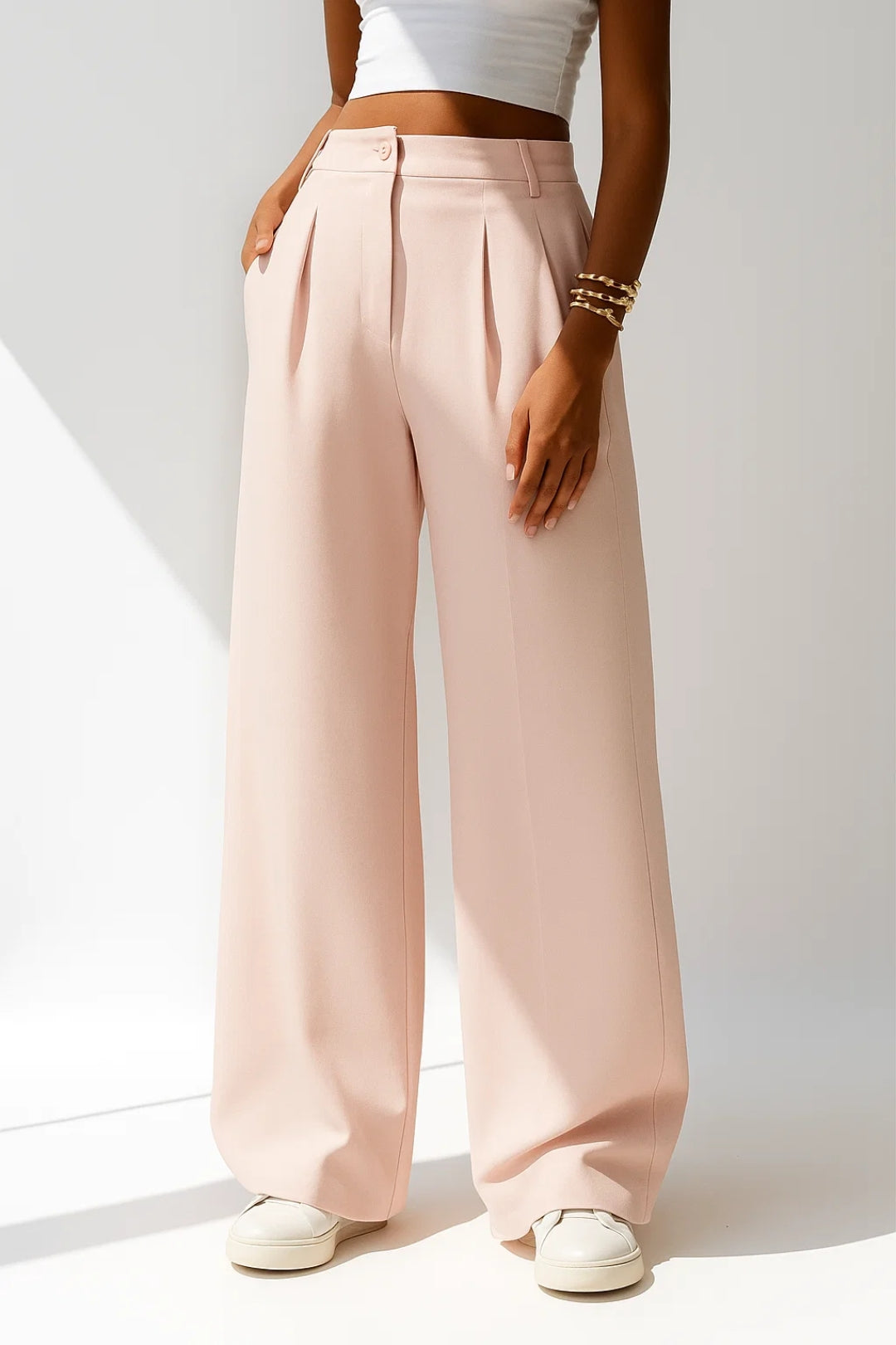 Bonnie | High Waisted Wide Leg Trousers
