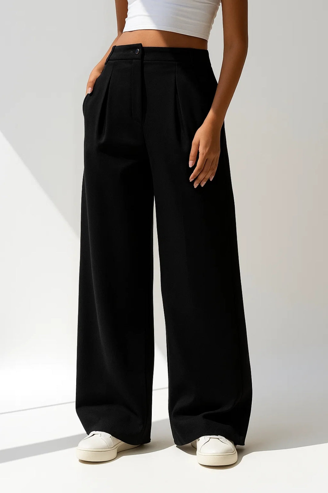 Bonnie | High Waisted Wide Leg Trousers