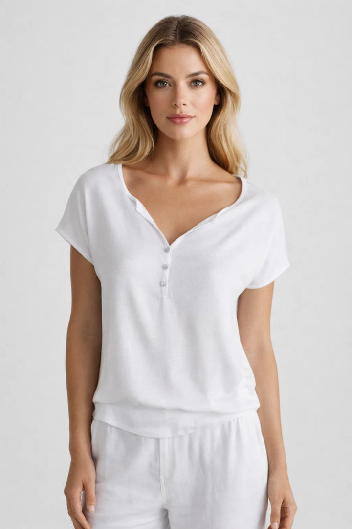 Elsie | Satin Button Front Blouse