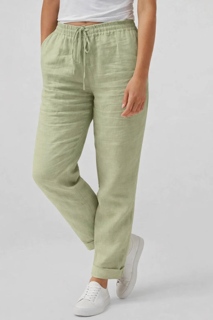 Evelyn | Cotton Linen Straight Trousers