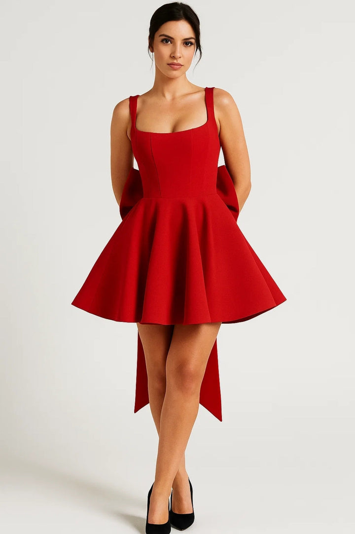 Grace | Mini Wedding Dress with Bow Back