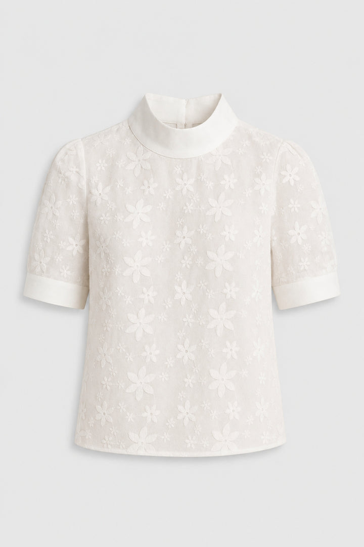 Lily | Embroidered White Blouse