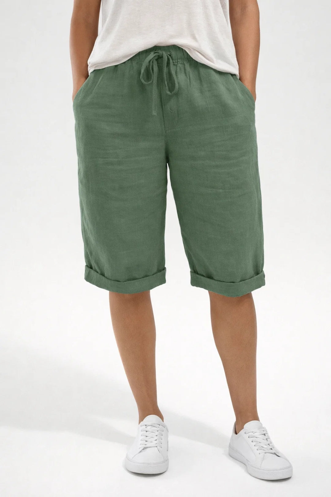 Mia | Linen Capri Trousers