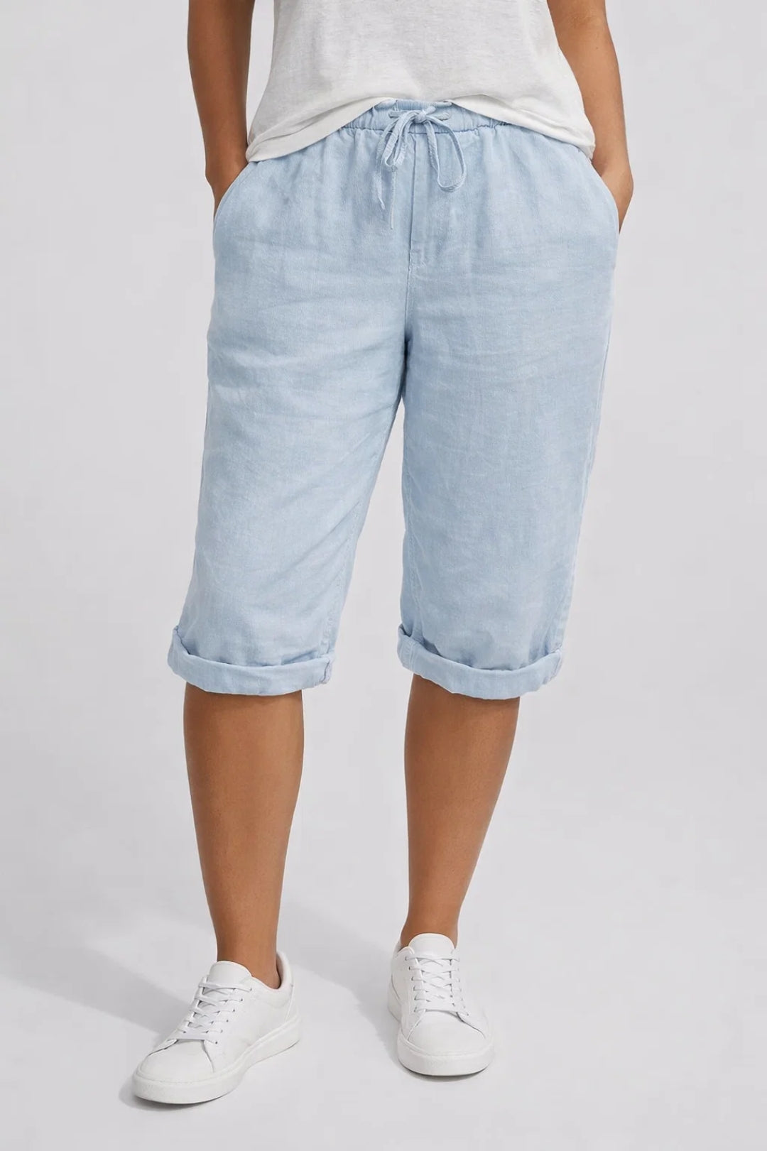 Mia | Linen Capri Trousers