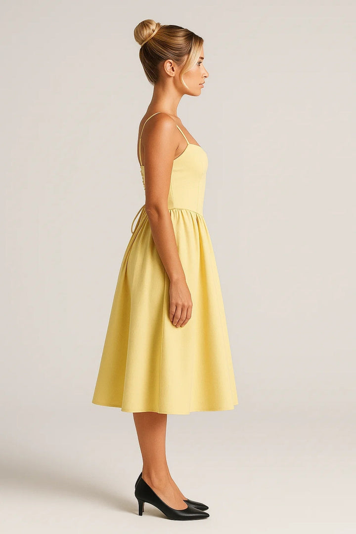 Olivia | Spaghetti Strap Midi Dress