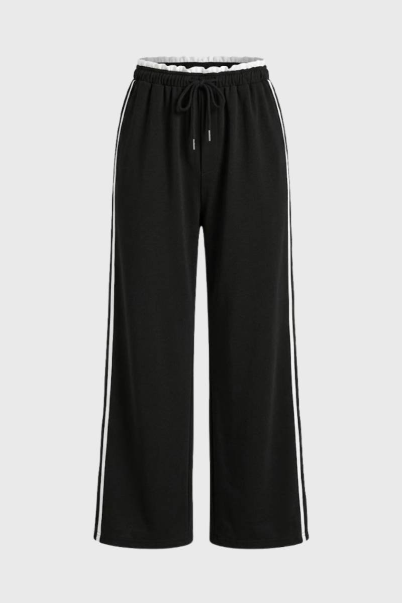 Sienna | Side Stripe Wide Leg Joggers