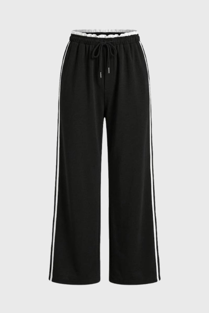 Sienna | Side Stripe Wide Leg Joggers